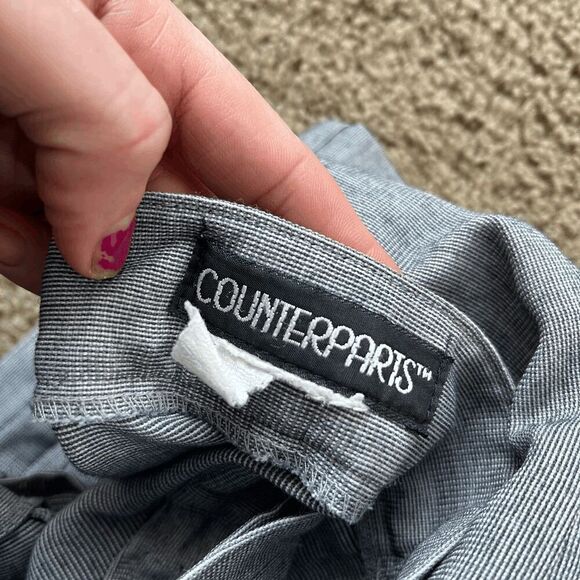 VTG Counterparts Gray Adjustable Waist Pleated Trousers Union Made - Picture 13 of 16